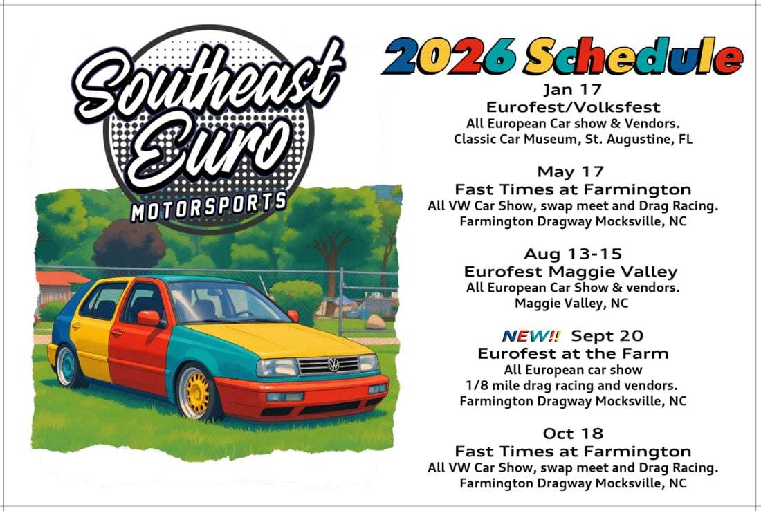 HERE IT IS! OUR SCHEDULE FOR 2026